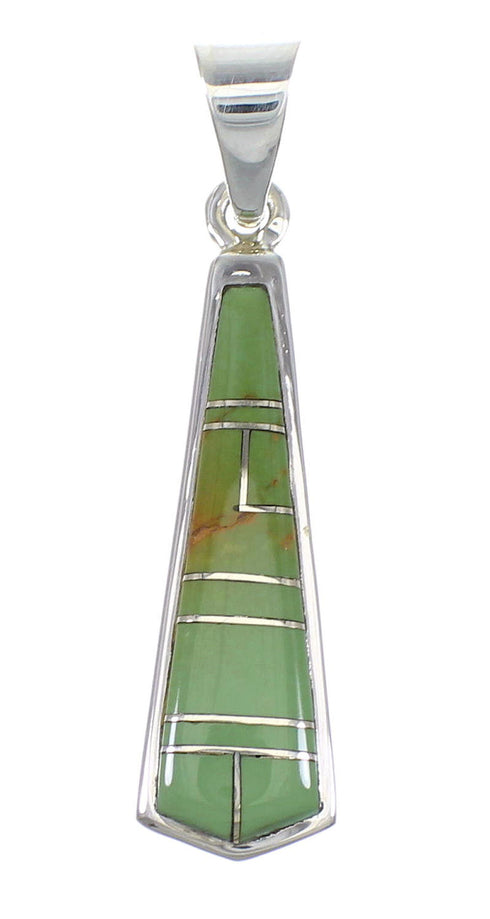 Turquoise And Sterling Silver Slide Pendant RX77094